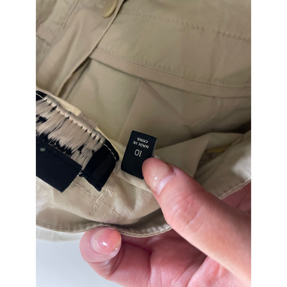 Talbots Womens 10 Khaki Tan Stretch Straight Leg Trousers Chino Pants F122 - Picture 4 of 9